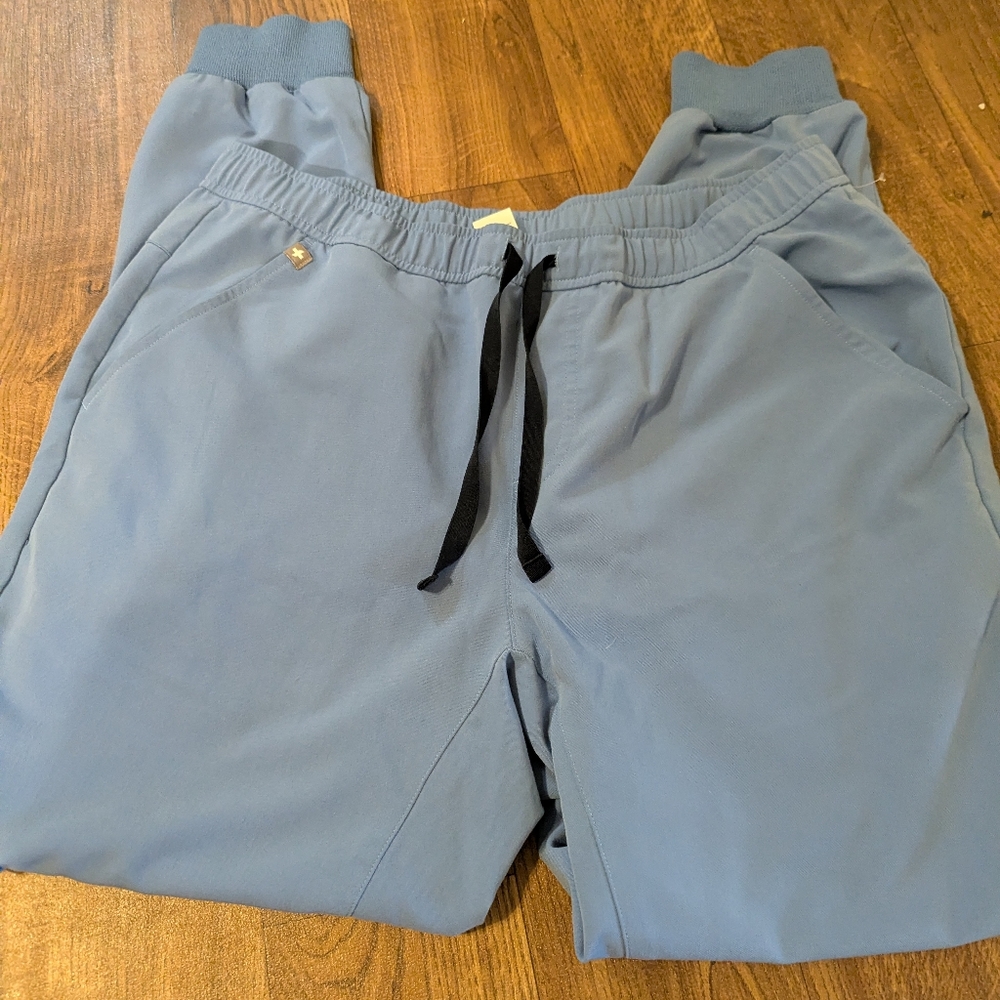 FIGS Women Scrub Pants L Blue Zamora Jogger Drawstring PO#1615